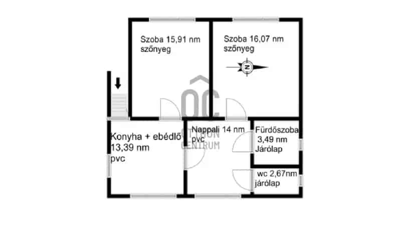 Domoszlói családi ház eladó - 2 szoba, 65 nm, felújítandó