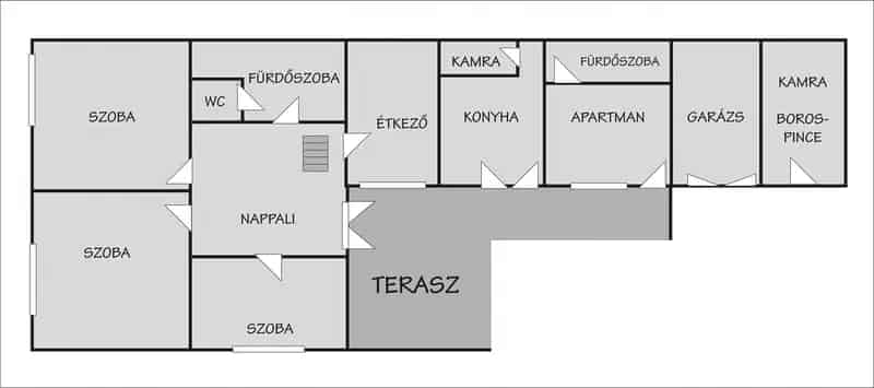 130 m2-es 4 szobás családi ház eladó Kőröshegyen