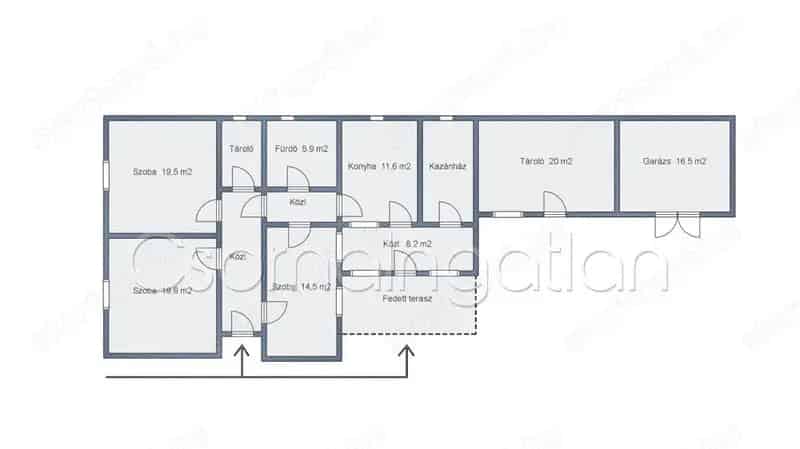Rábatamási családi ház eladó 105 m² 3 szoba garázzsal