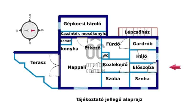 Diósdi eladó 156nm-es tégla lakás - Napelem - Kertre néző