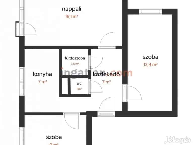 Győr Marcalváros 58 nm 3 szobás lakás eladó alacsony rezsivel
