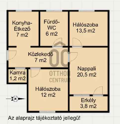 Nagykanizsa 67 nm-es 3 szobás felújított lakás eladó