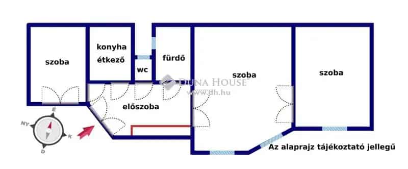 93 nm-es felujitott 3 szobas lakás Budapest 6 keruletben