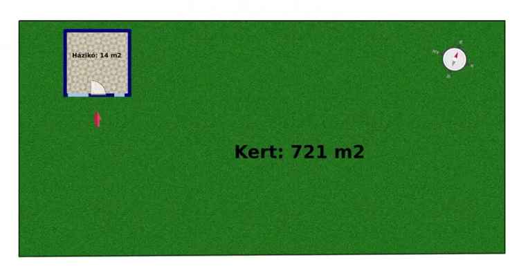 Szombathelyi kiskert eladó - parkerdő - 721 m2
