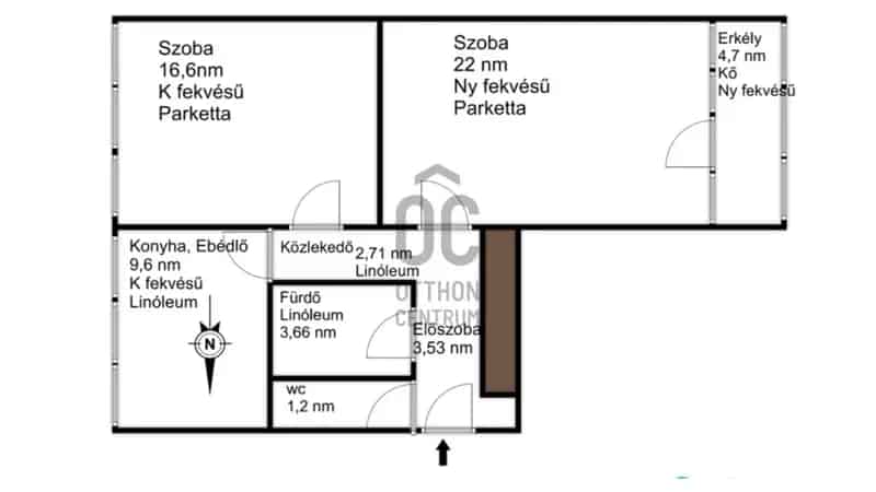 Gyöngyösi eladó lakás 2 szoba erkéllyel H500532