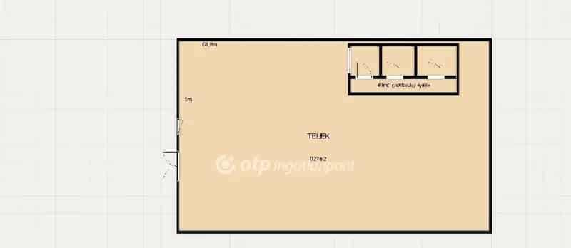 Kaba központjában 927 m2-es telek eladó 40 m2-es épülettel
