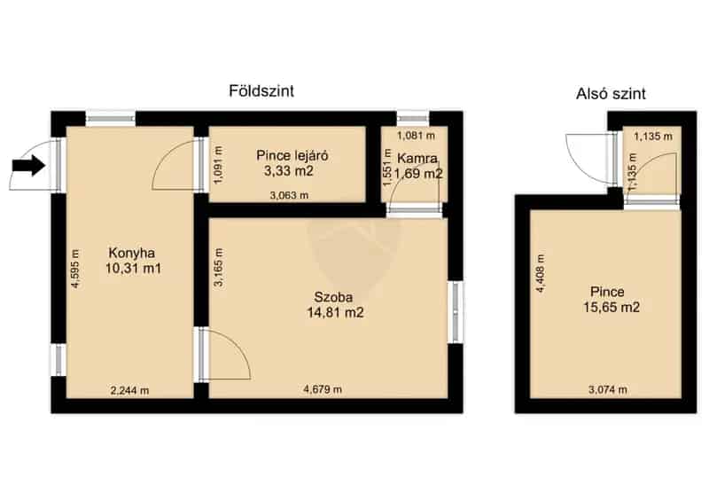 Felújítandó ikerházfél Oroszlányban 1479m² telken