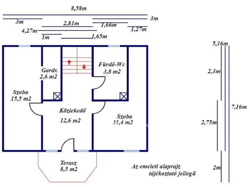 Kecskemét Máriaváros 109m2 kétszintes családi ház + 42m2 lakás
