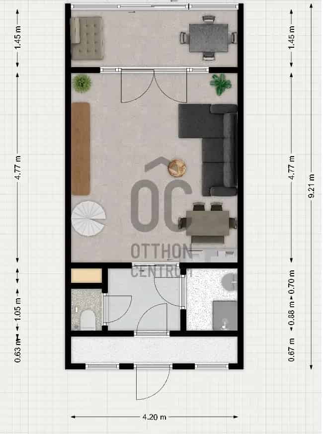 Kapuvár - 48 nm-es galériázott lakás eladó lakóparkban