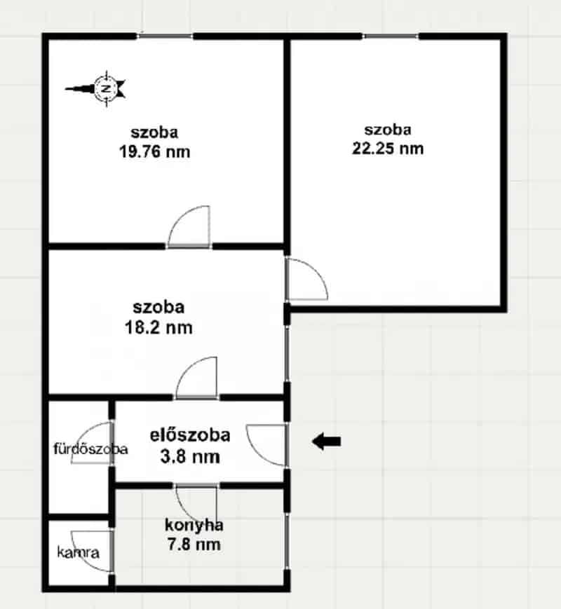 85 m2-es családi ház 2100 m2-es telken