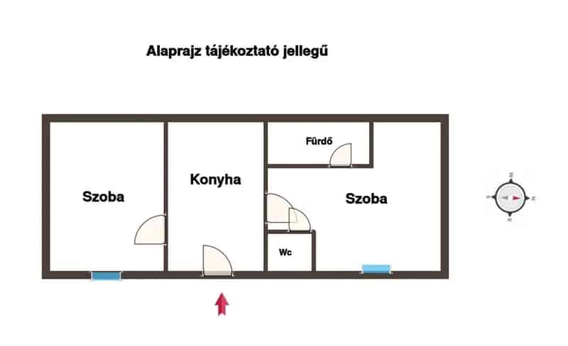 Sárbogárdi 44 nm-es családi ház eladó 1457 nm-es telekkel