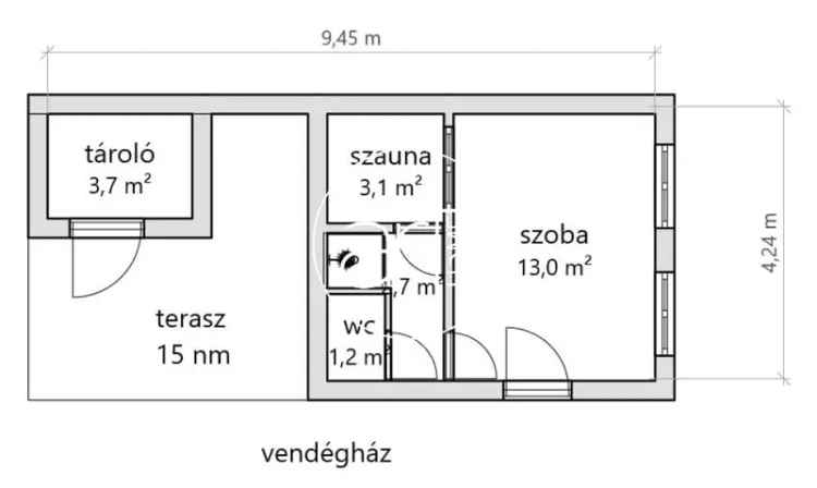 287 nm-es ház Szentbékkálla - 5 hálószoba, medence, szauna