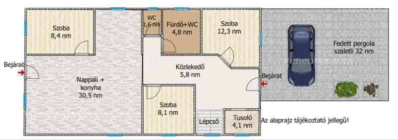 Ócsán eladó családi ház kerttel és szuterénnel