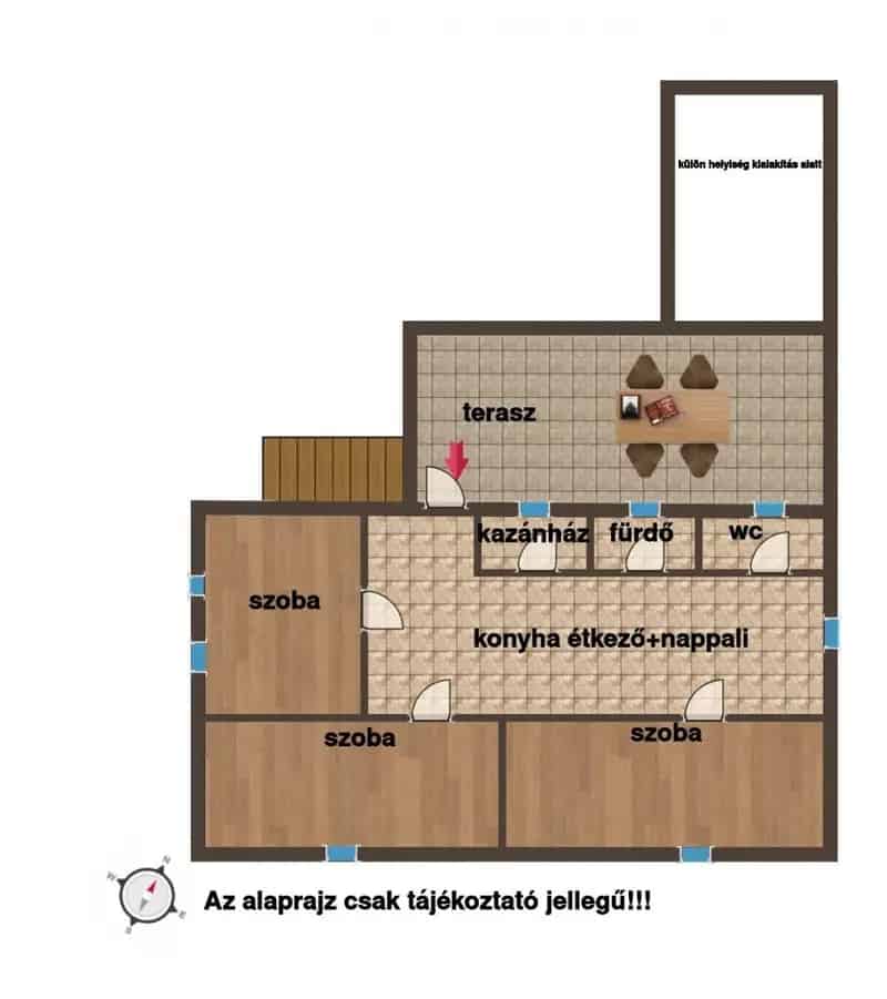 Felujitott csaladhaz Hatvanban 140 nm 3 szoba garazs