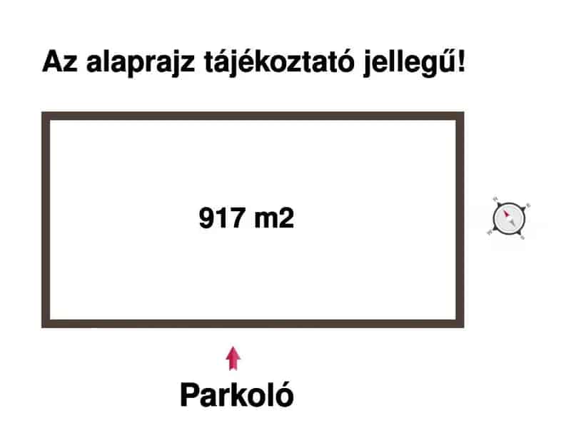 917 m2-es Telek Tompaszigeten - Többfunkciós Hasznosításra Alkalmas