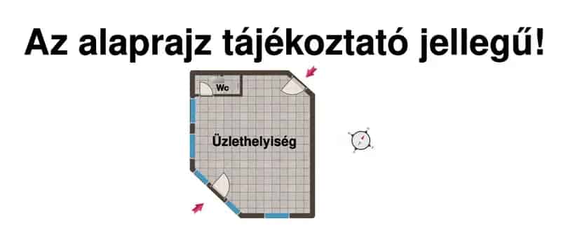Pécs Forrás Üzletház 46 m2-es üzlethelyiség eladó