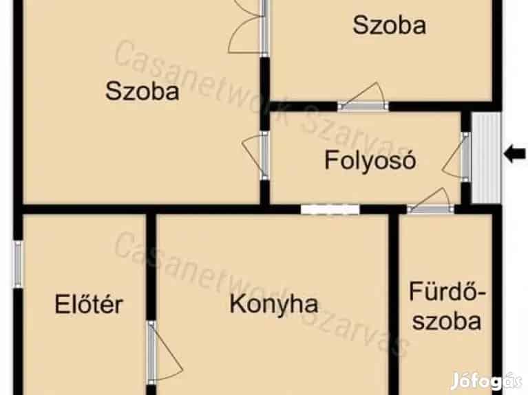 Szarvas 2 szobás családi ház eladó Holt Körös közelében
