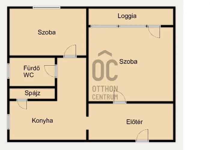 Kecskemét Belváros 2 szobás erkélyes lakás eladó