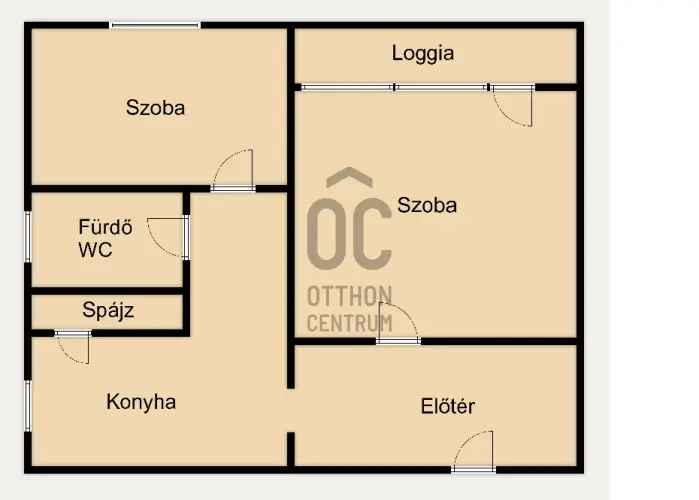 Kecskemét Belváros 2 szobás erkélyes lakás eladó
