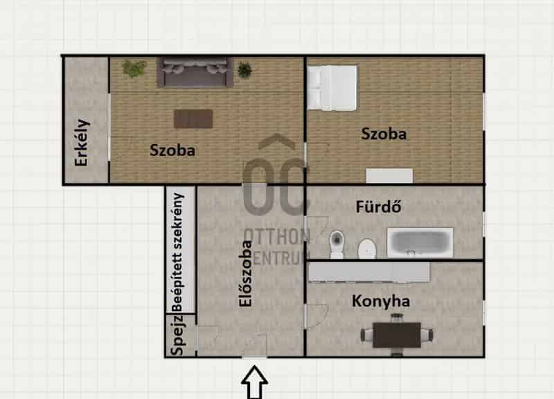 Tatabányai 2 szobás lakás Gyémánt fürdő közelében