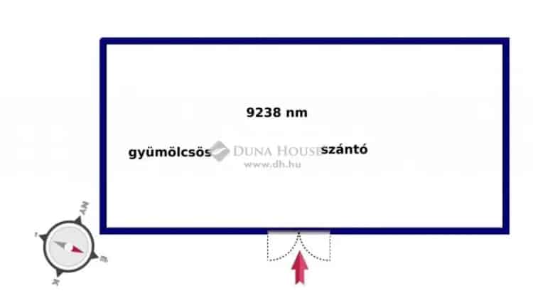 Harkány 9238 nm-es telek eladó üzleti kereskedelmi célra