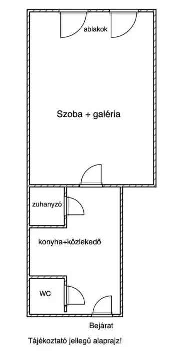 13 Kerulet Kassak Lajos utca 33 nm-es 1 szobas galeriass lakás elado