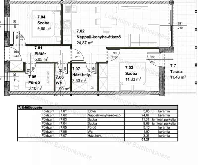 Ezüstparti Luxuslakás Balaton Siofok - Nappali + 2 Szoba