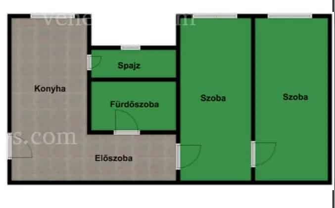 Felujítandó 54 nm-es 2 szobás lakás Miskolcon