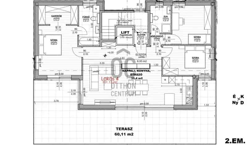 Budapest XI kerület Sasad új építésű penthouse 4 szobás