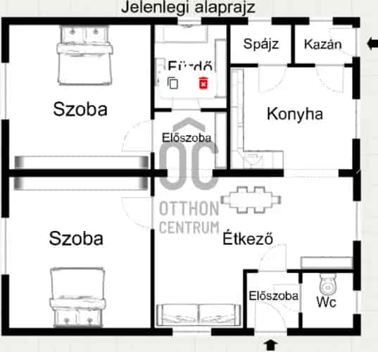 Ebesi családi ház eladó 70m2 2 szoba