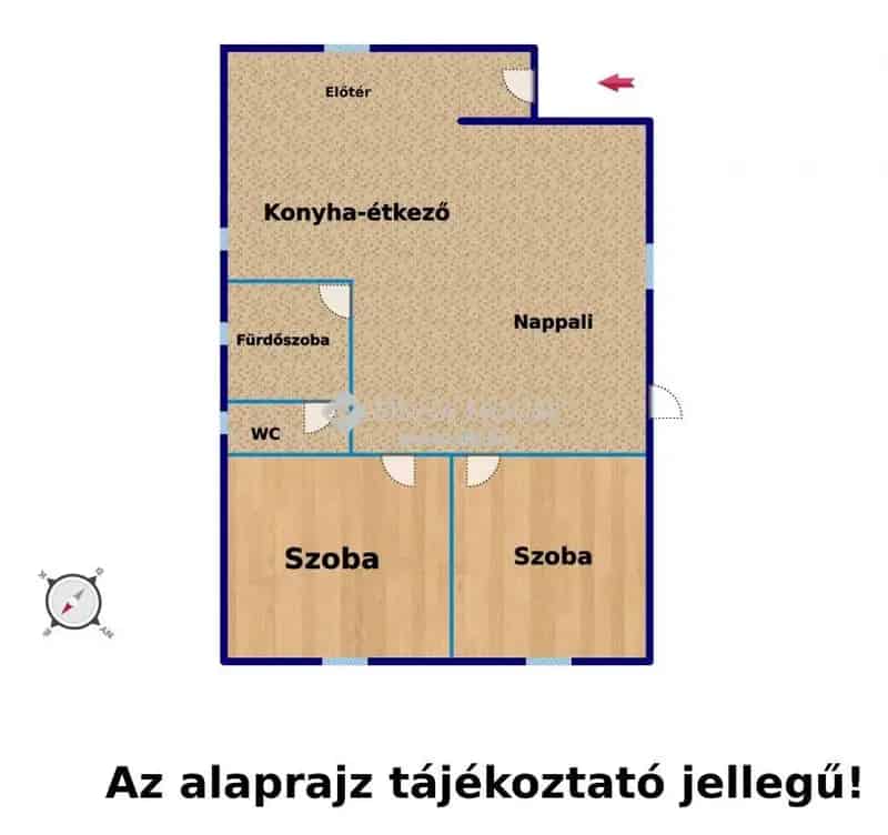 Pusztamonostor 2 szobás tégla ház eladó - napelemmel és padlófűtéssel