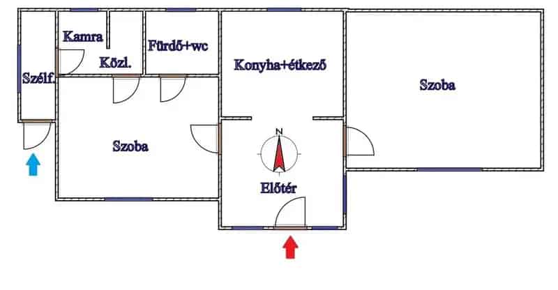 63m2-es családi ház nagy telekkel Tiszavasváriban