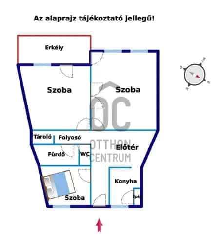 Nagykanizsa eladó lakás - 3 szobás, cirkó fűtéses, erkélyes