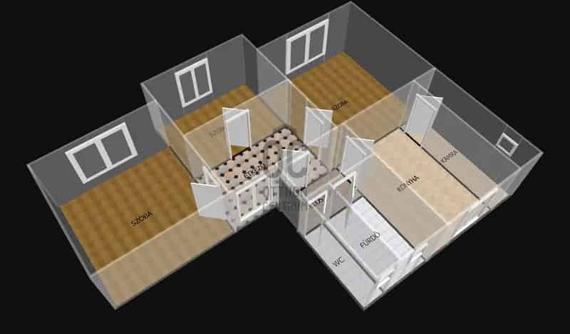 Berhidán ELADÓ 87 m2-es 3 szobás tégla családi ház