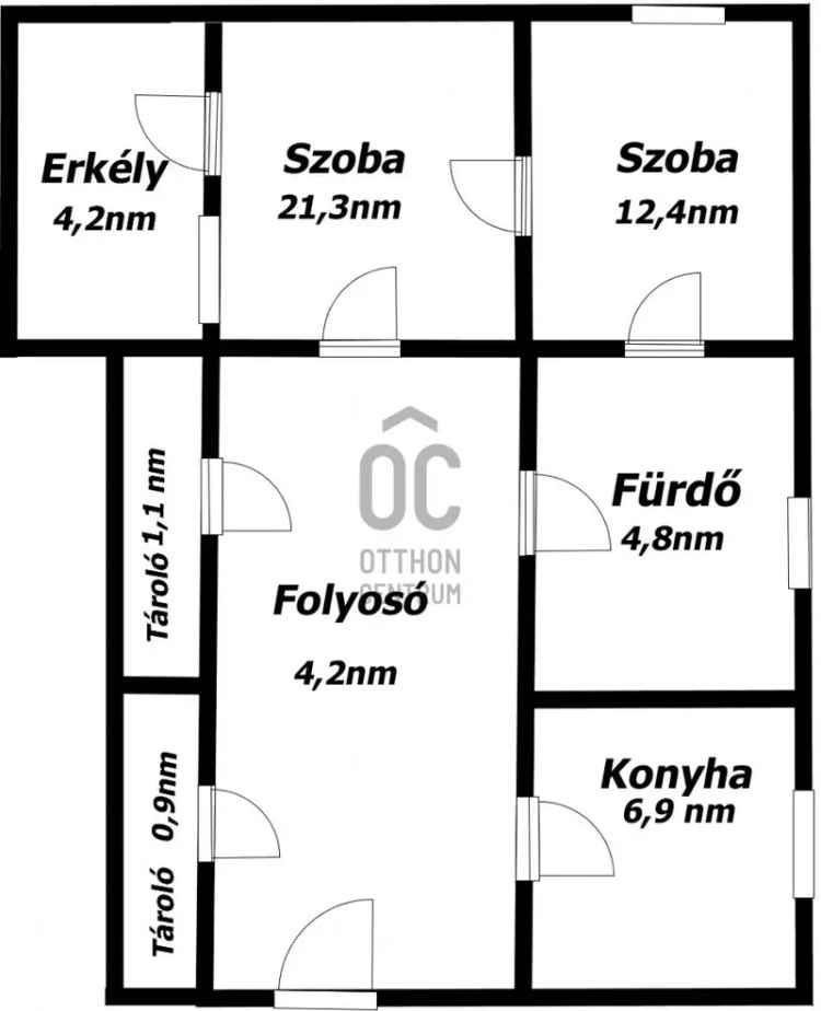 Felujítandó 2 szobás lakás Kazincbarcikán - 56 nm