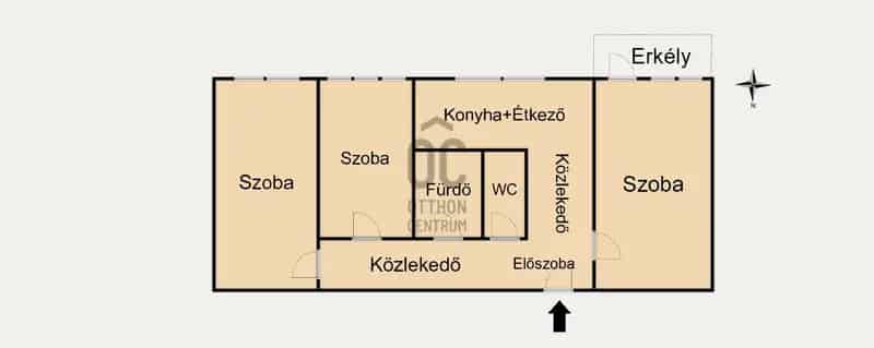 Palotaváros 69nm-es 3 szobás lakás eladó