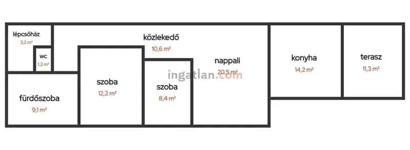 208 m2-es családi ház Móron 831 m2 telekkel