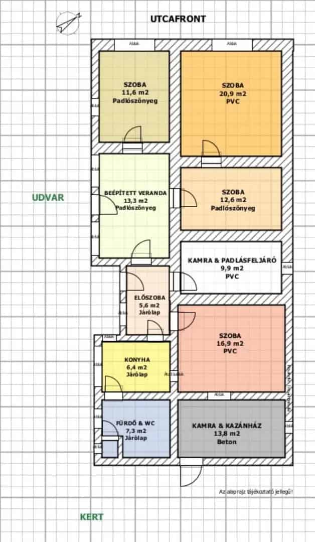 118m2-es 4 szobás parasztház eladó Végegyházán