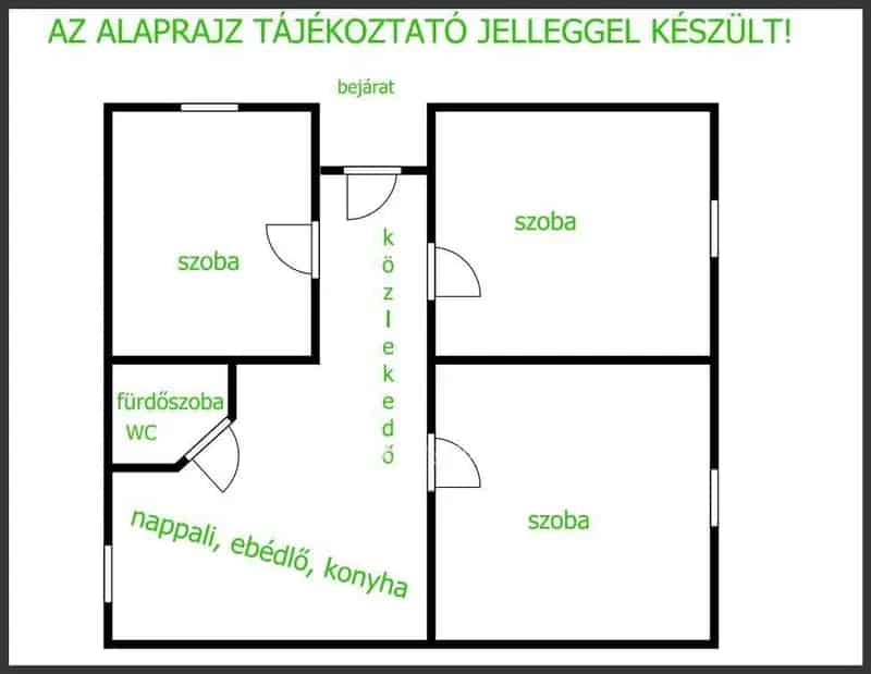 Egyeki 3 szobás családi ház eladó
