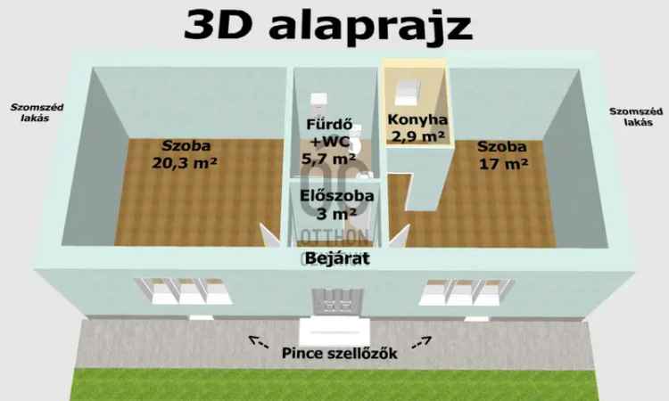 Egri 2 szobás lakás eladó belváros közelében