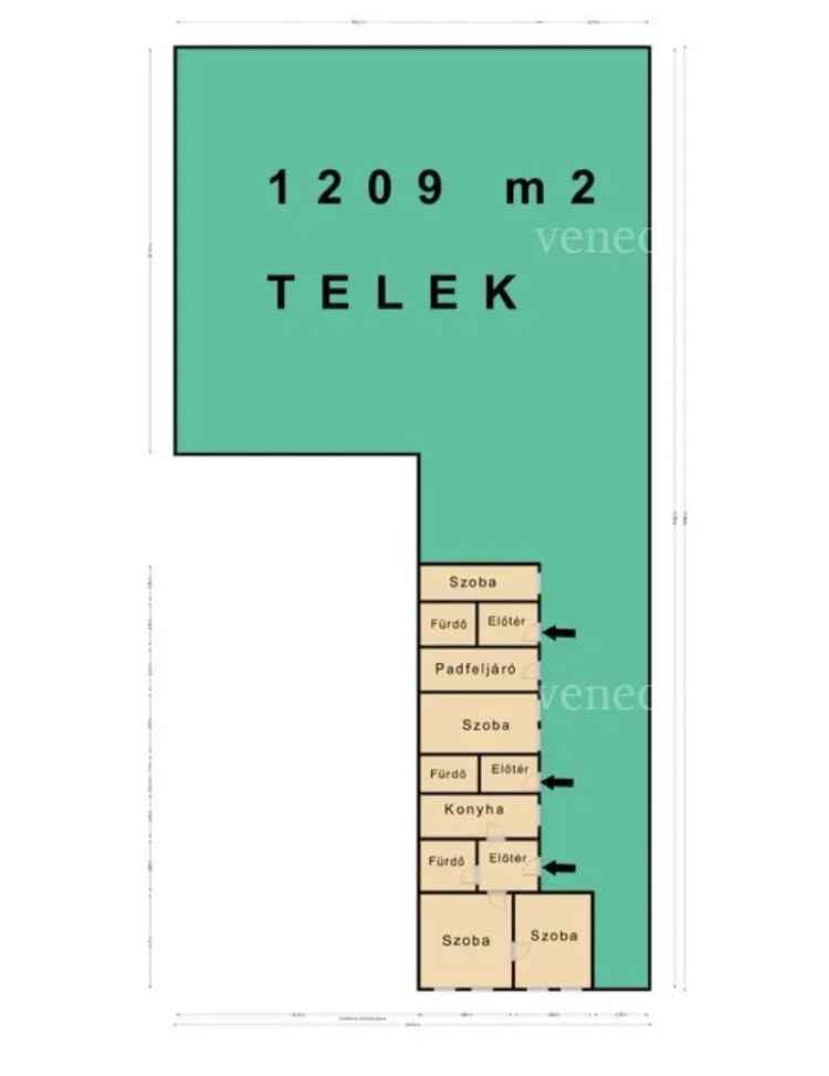 Miskolc Vörösmarty utca 1209 m2 telek 130 m2 ház eladó