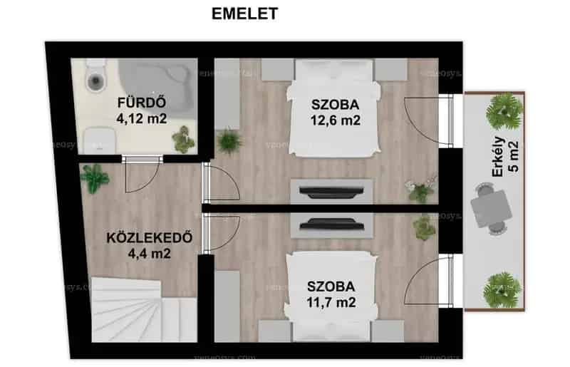 Uj építésű kertkapcsolatos tégla lakás Szekszárd belvárosában