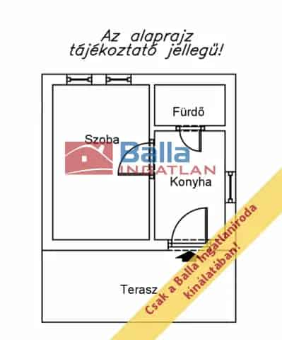 Pesterzsébet 36 nm-es 1 szobás házrész eladó