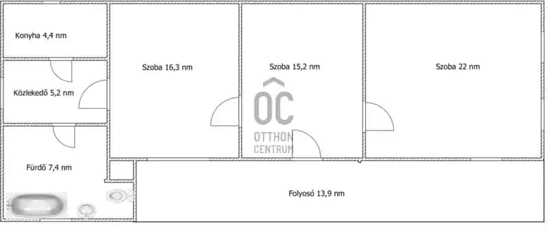 Nagydorogi eladó családi ház 80 nm 970 nm-es telken