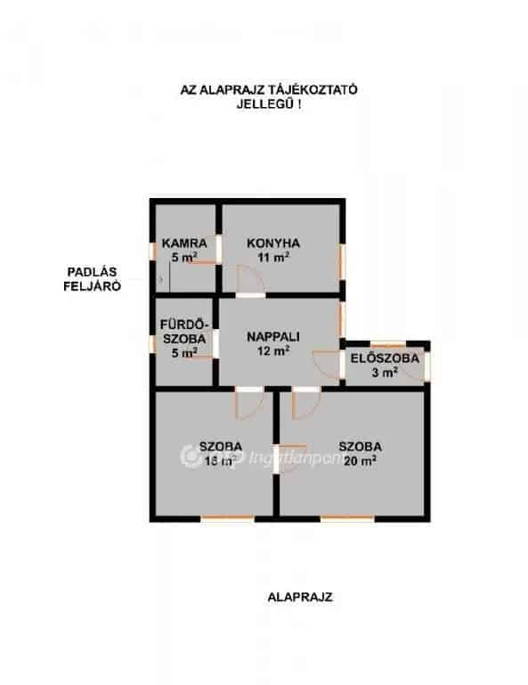 72 m2-es családi ház Komádiban 1447 m2-es telken