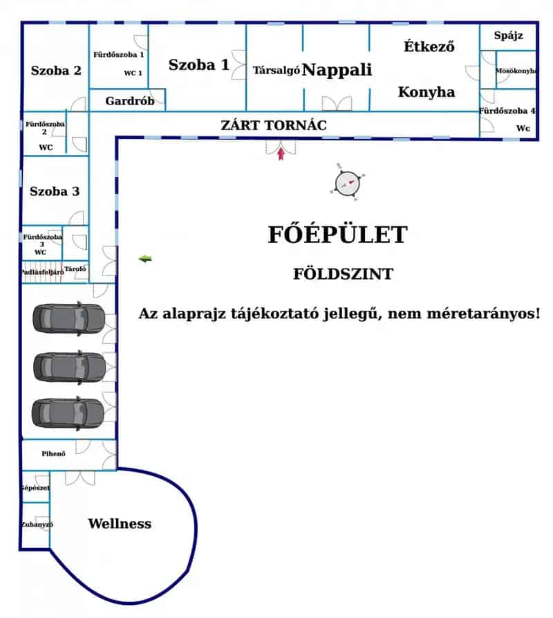 Műemlékvédett épület Ráckevén a Duna partján