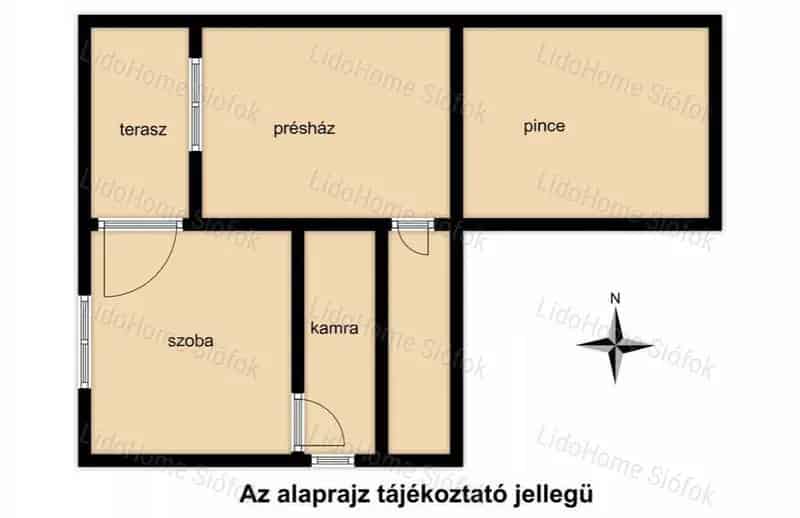 Panorámás pince eladó Tabon - Gyümölcsös kerttel