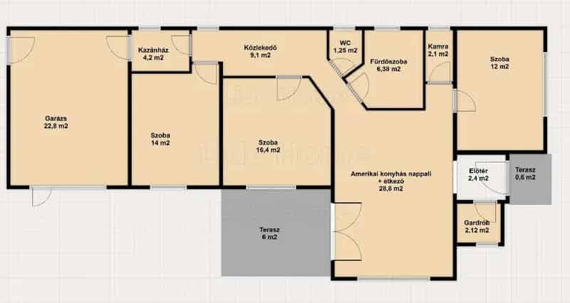 Siófok közeli 4 szobás családi ház eladó 1440 m2-es telken