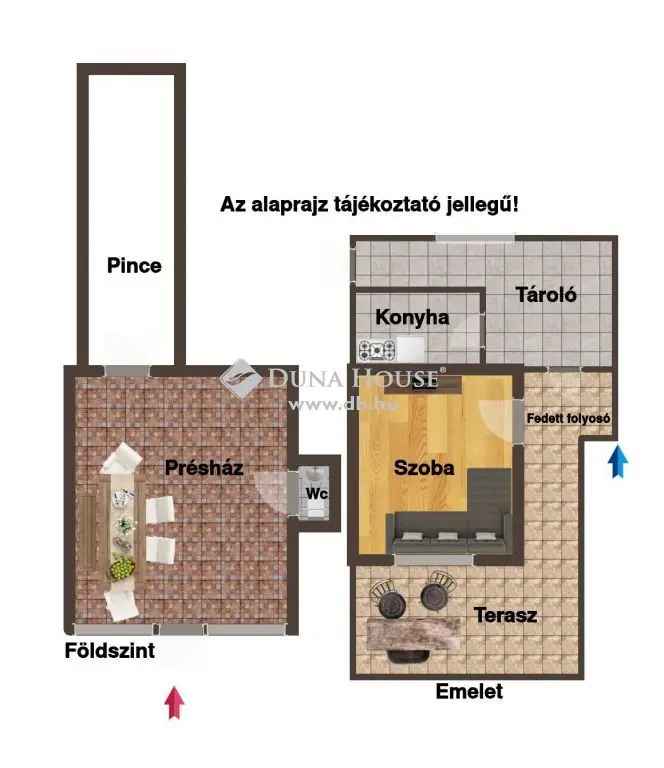 Hétvégi ház eladó Süttőn borospincével és terasszal