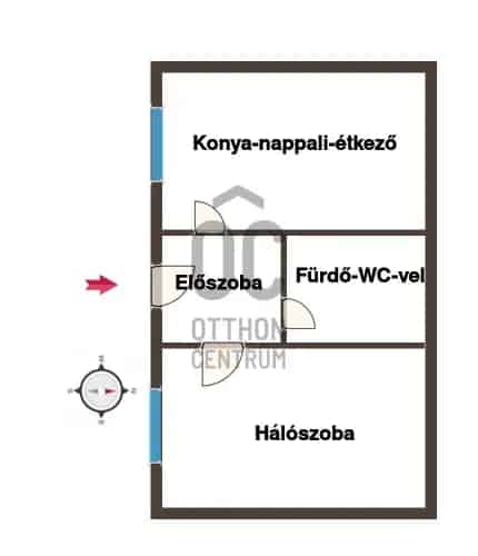 Váci eladó lakás 45nm kertkapcsolattal